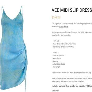 SVNR Vee Midi Slip Dress, XS